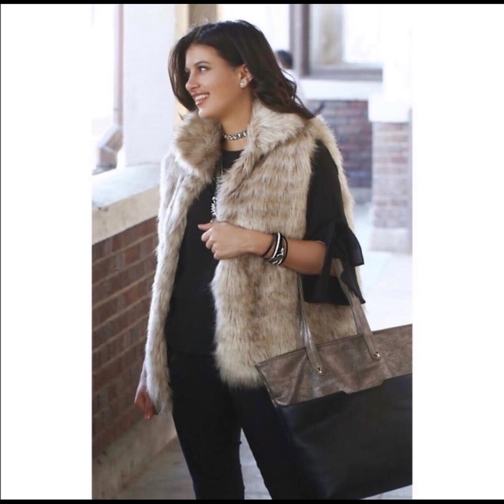 NEW, Boutique Faux Fur Vest